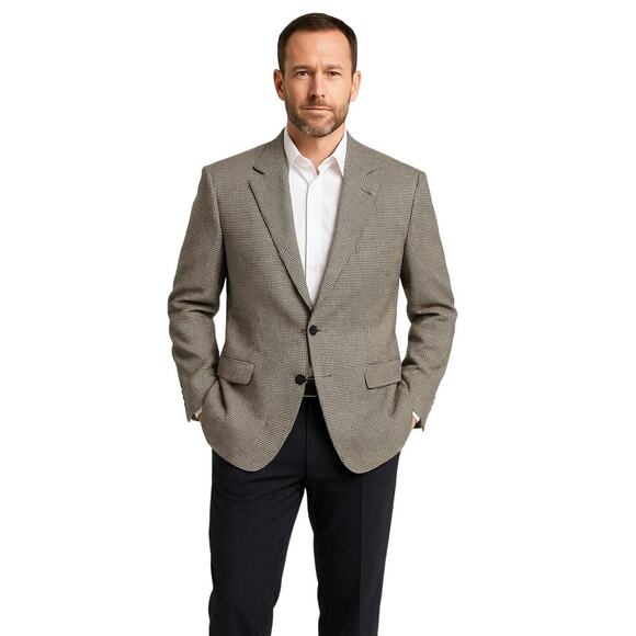 Pierre Cardin for Today’s Man Houndstooth Men’s Blazer, 44R – 100% Wool - Picture 1 of 6